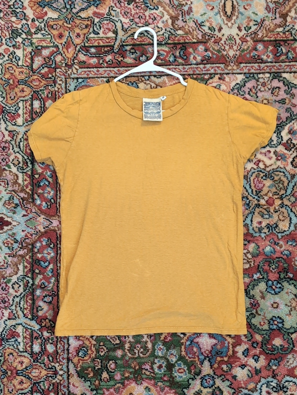 Jungmaven Short Sleeve Tee in Mustard Yellow